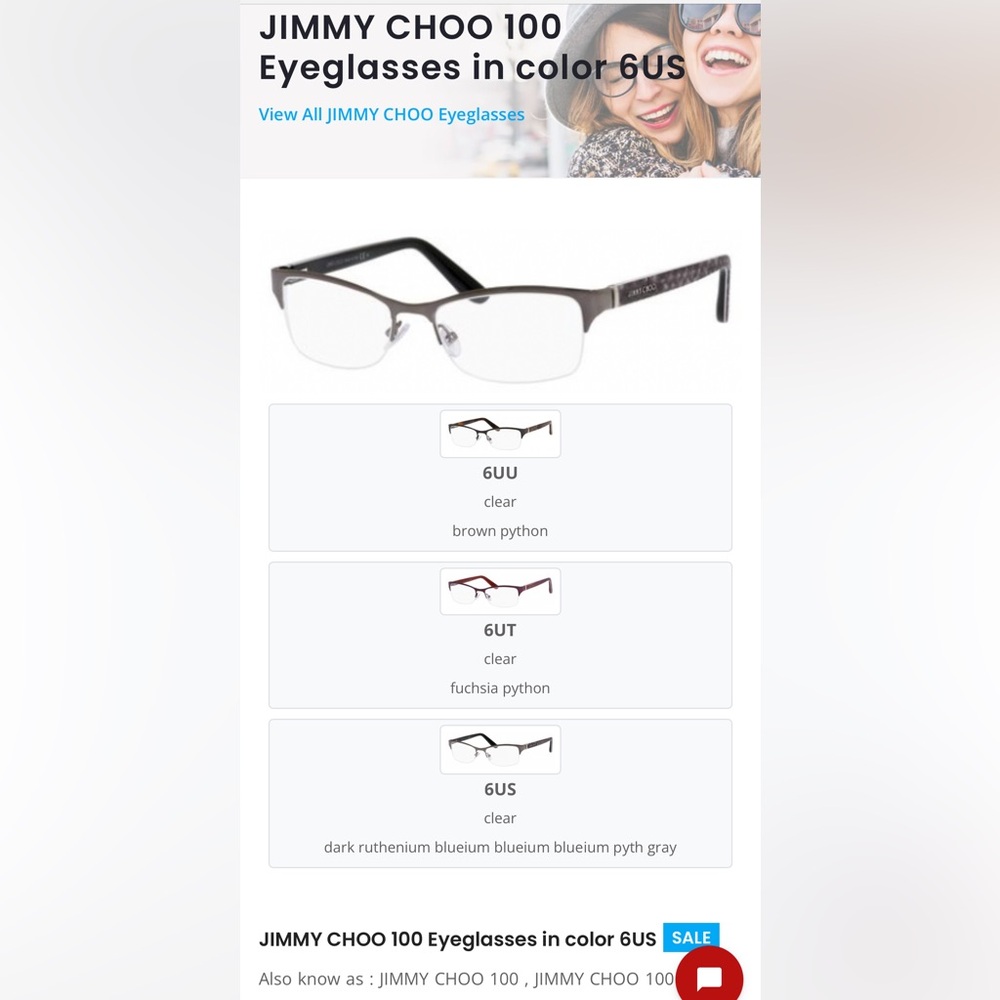 NWT Jimmy Choo Snakeskin Eyeglasses ๐ - Picture 14 of 14